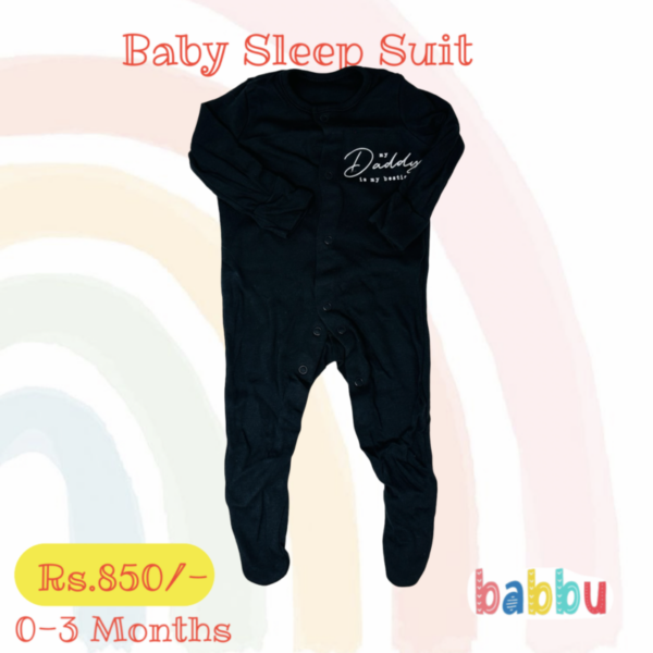 Sleep suits 0-3 Months - Black Daddy