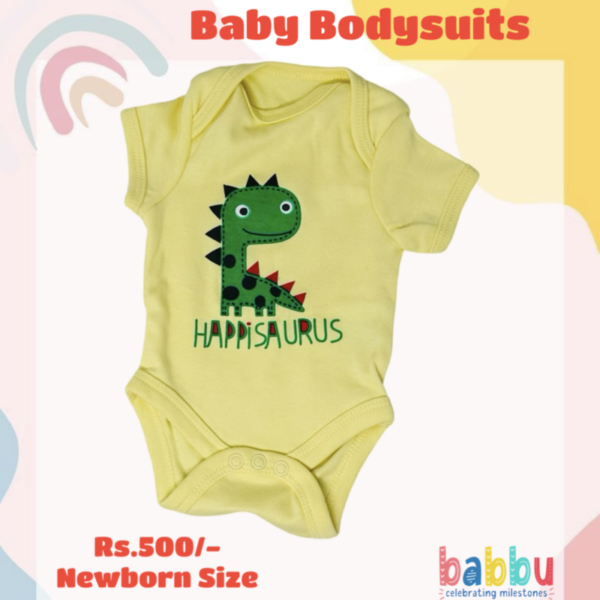 Bodysuits Newborn - Yellow Dino