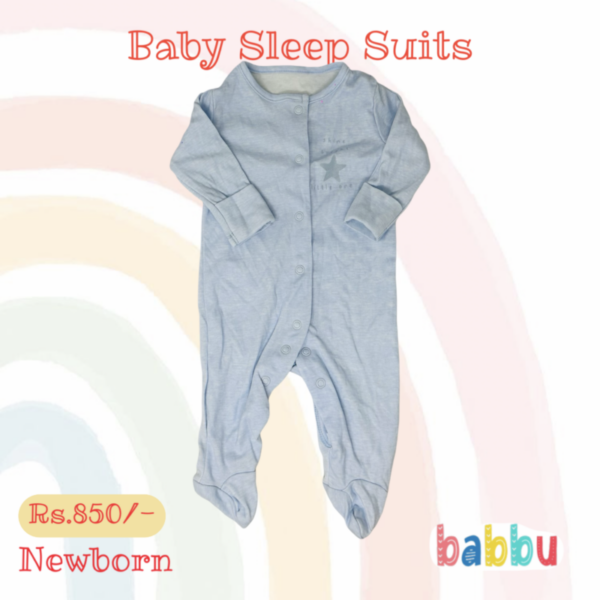 Sleep Suits Newborn - Brushed Star