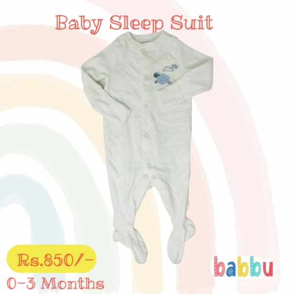 Sleep suits 0-3 Months - Blue Sheep