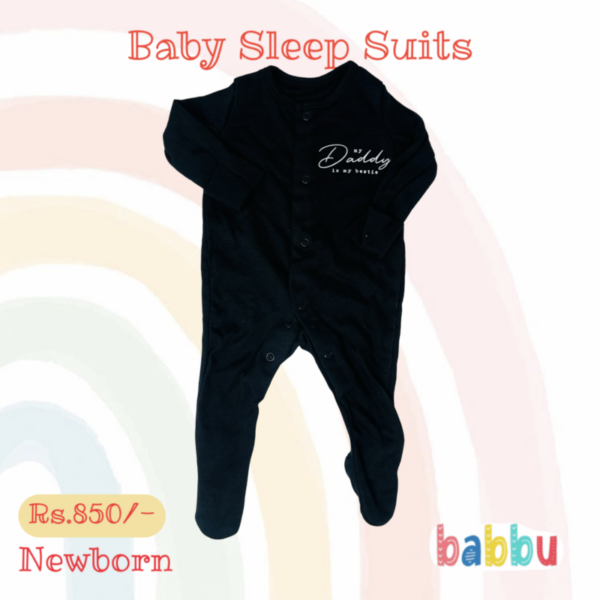 Sleep suits Newborn - Black Daddy