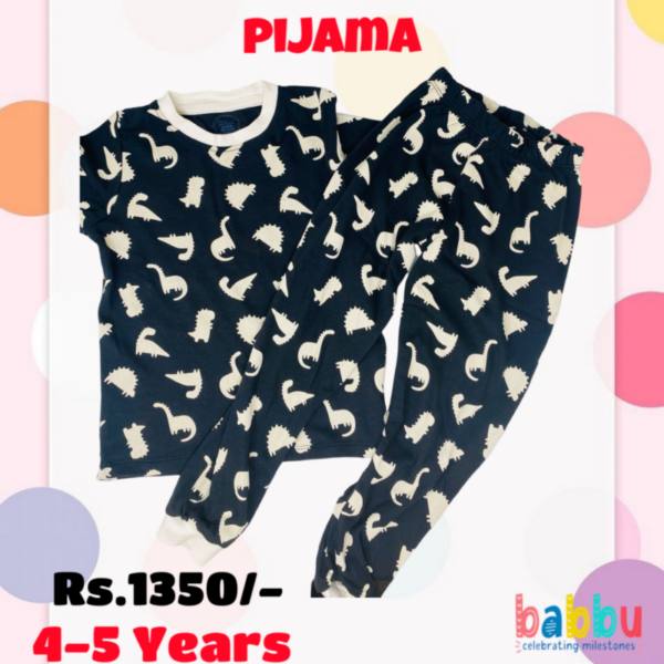 Pijamas Short sleeve 4-5 Years - Dark Blue Dino