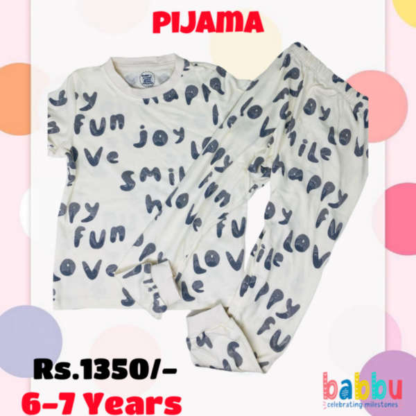 Pijamas Short Sleeve 6-7 Years - Smile Joy Love