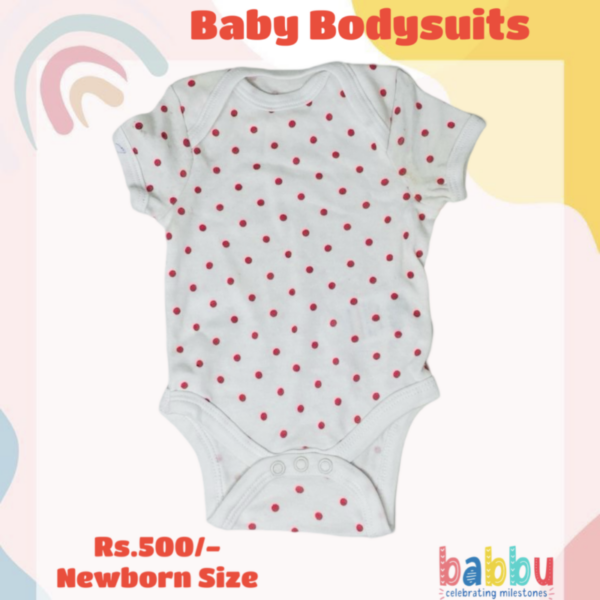 Bodysuits Newborn - Pink Polka Dots