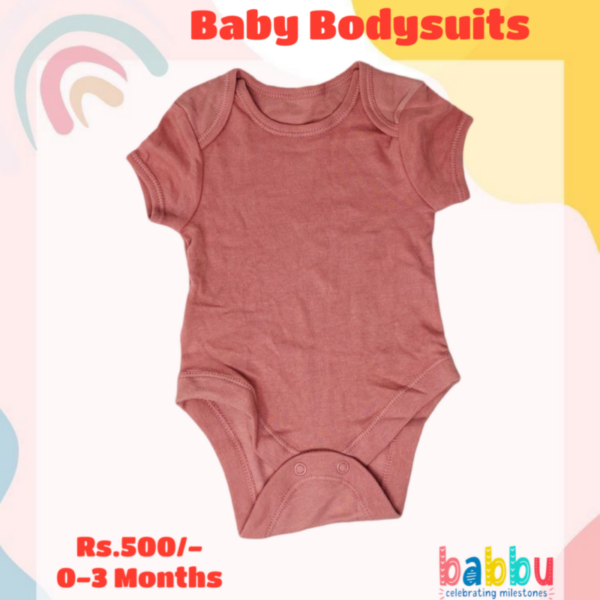 Bodysuits 0-3 Months - Salmon Pink