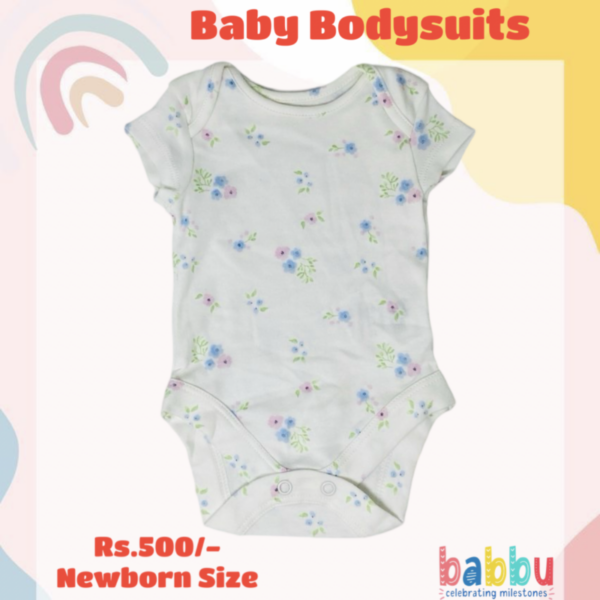 Bodysuits Newborn - Blue Flowers