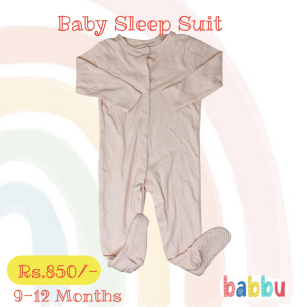 Sleep Suits 9-12 - light pink