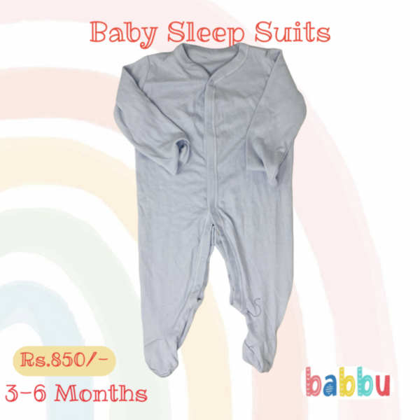 Sleep Suits 3-6 - blue