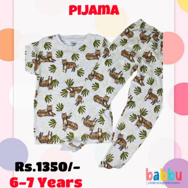 Pijamas Short Sleeve 6-7 Years - Tiger