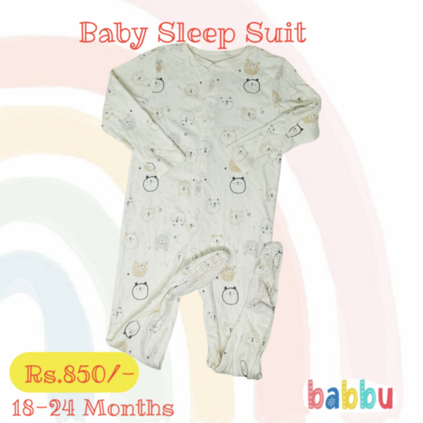 Sleep suits 18-24 Months - Bear Faces