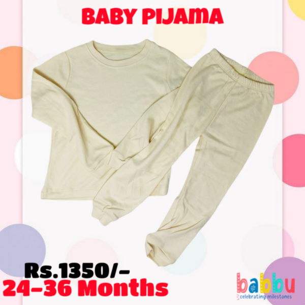 Pijamas Longsleeve 24-36 Months - Cream