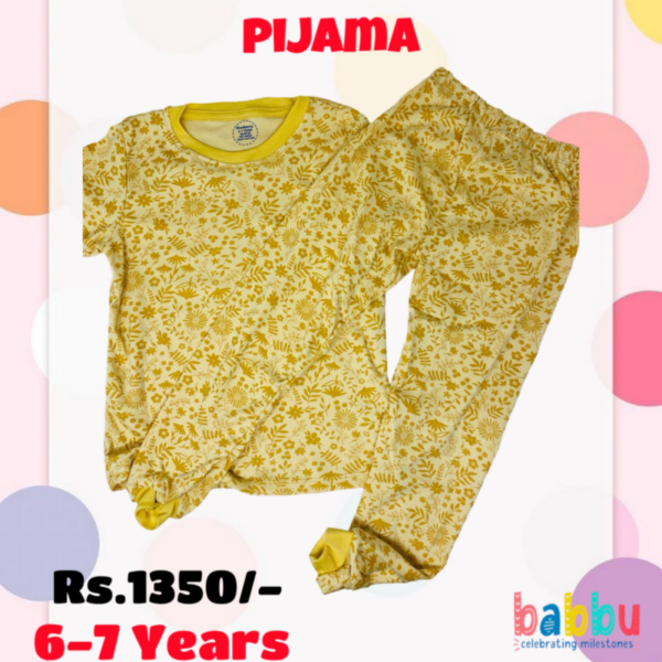 Pijamas Short Sleeve 6-7 Years - Yellow