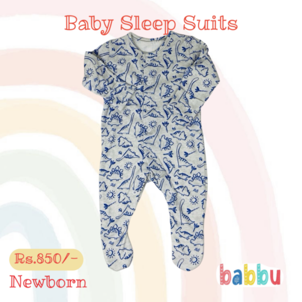 Sleep suits Newborn - Grey Dinos