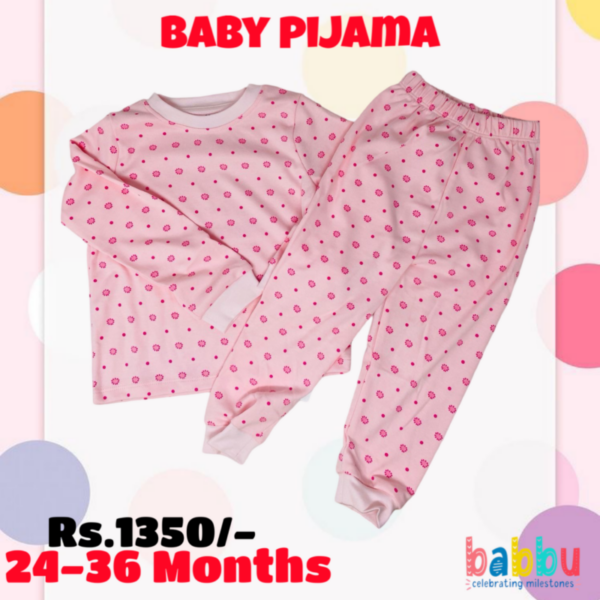 Pijamas Longsleeve 24-36 Months - Pink Flowers