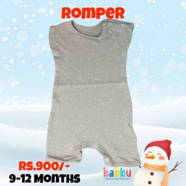 Rompers 9-12 Months - grey dots