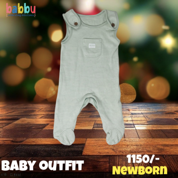 Baby Outfit Newborn - Teal Stripes