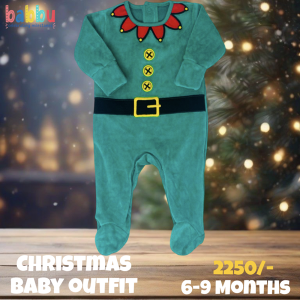 Baby Outfit 6-9 Months - Green Elf Suit