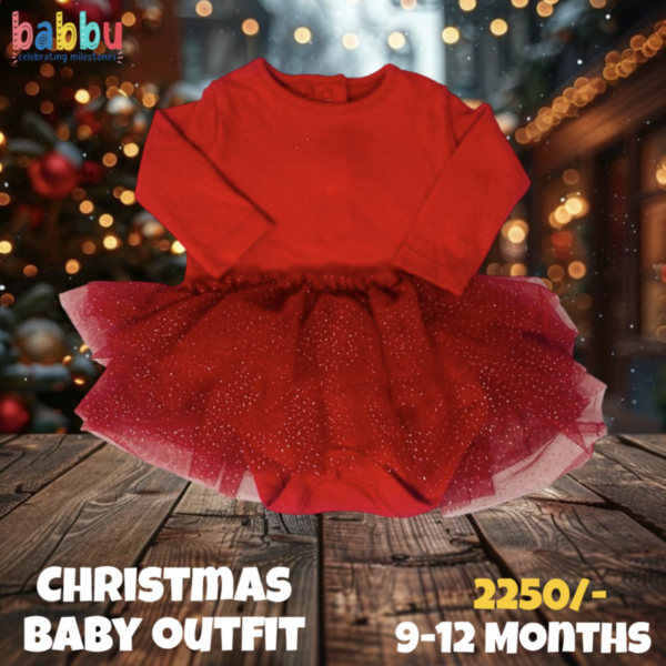 Baby Outfit 9-12 Months - Red Frock