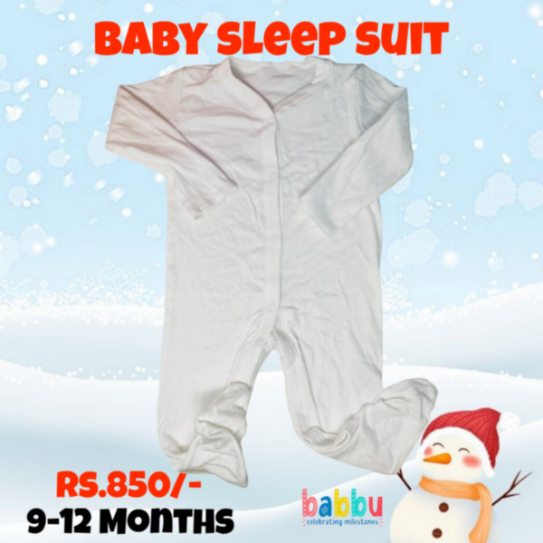 Sleep suits 9-12 Months - White