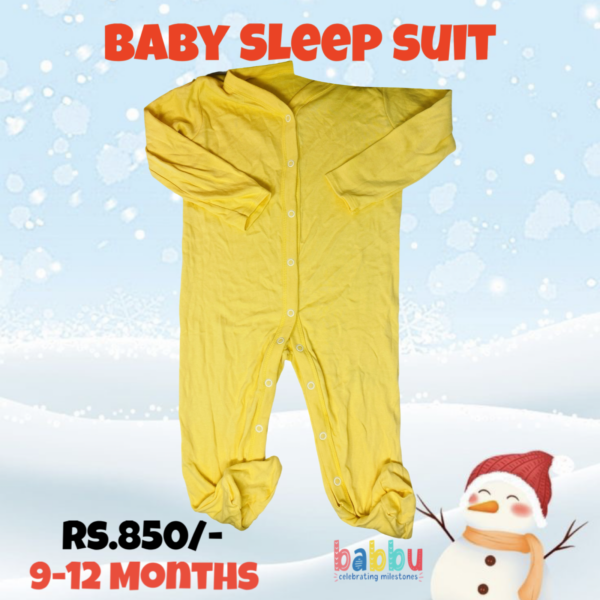 Sleep suits 9-12 Months - Yellow