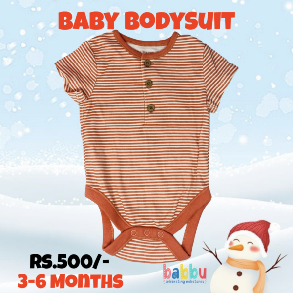 Bodysuits 3-6 Months - Orange Stripes