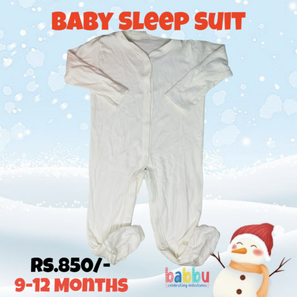 Sleep suits 9-12 Months - White