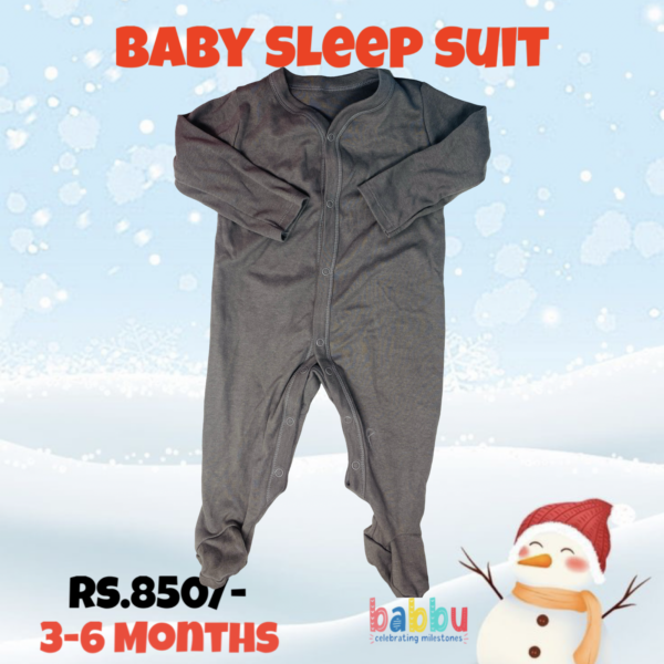 Sleep suits 3-6 Months - Brushed Black