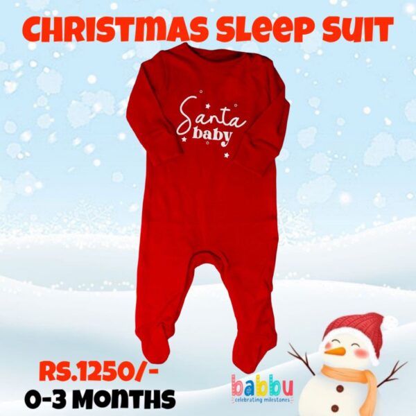 Sleep suits 0-3 Months - Santa Baby