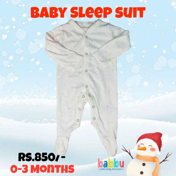 Sleep suits 0-3 Months - Grey Stars