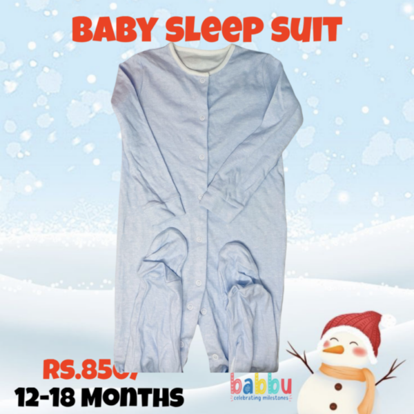 Sleep suits 12-18 Months - Light Blue