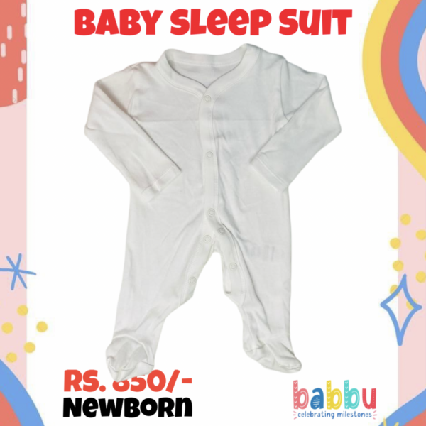 Sleep suits Newborn - Plain White