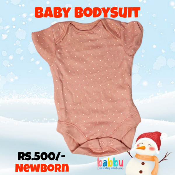 Bodysuits Newborn - Salmon pink with dots