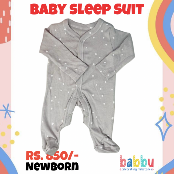 Sleep suits Newborn - Grey with Stars