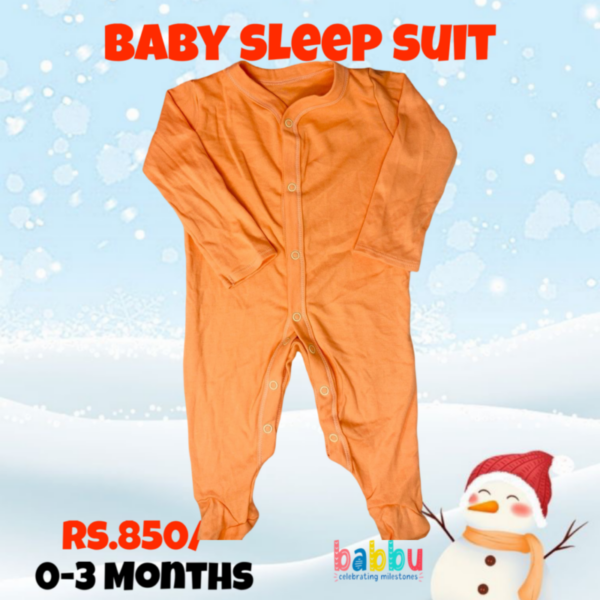 Sleep Suits 0-3 Months - orange