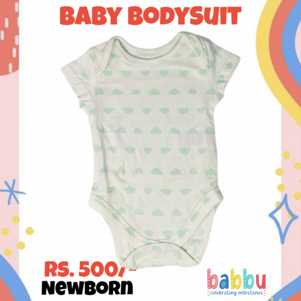 Bodysuits Newborn - Green Clouds