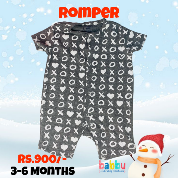 Rompers 3-6 Months - Grey XOX