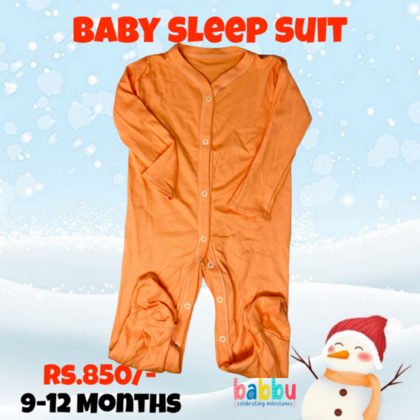 Sleep Suits 9-12 Months - orange