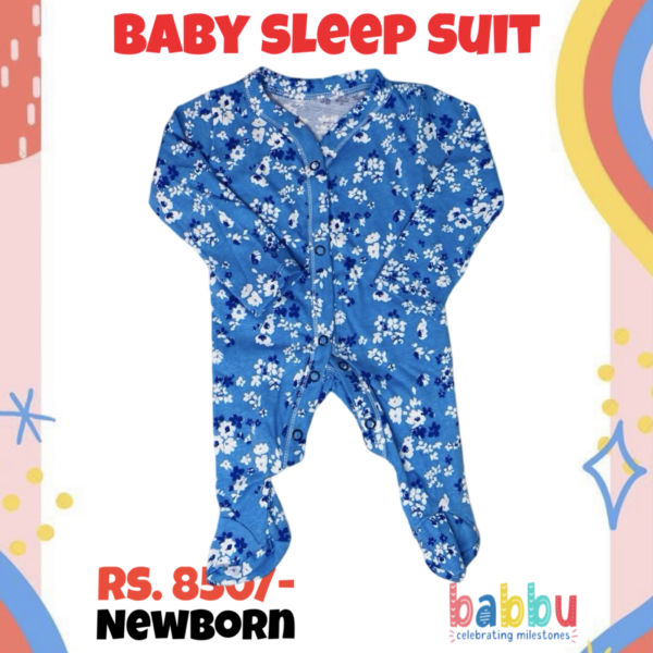 Sleep suits Newborn - Blue Flowers