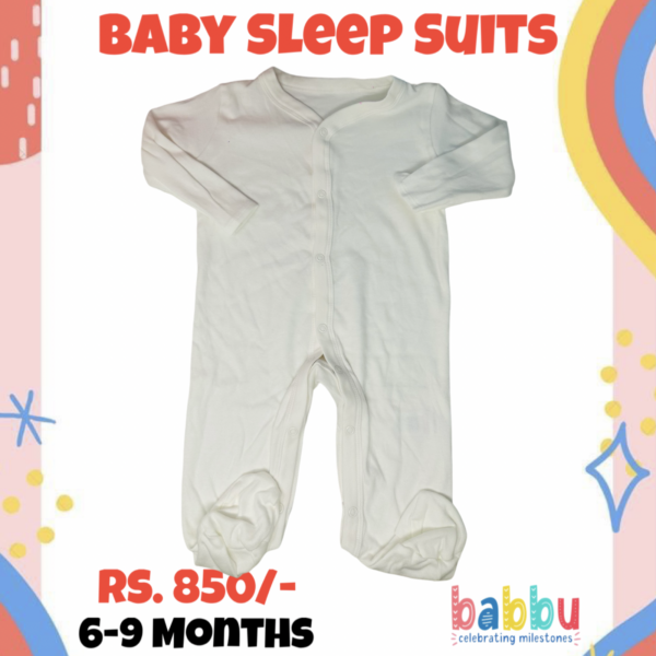 Sleep suits 6-9 Months - White