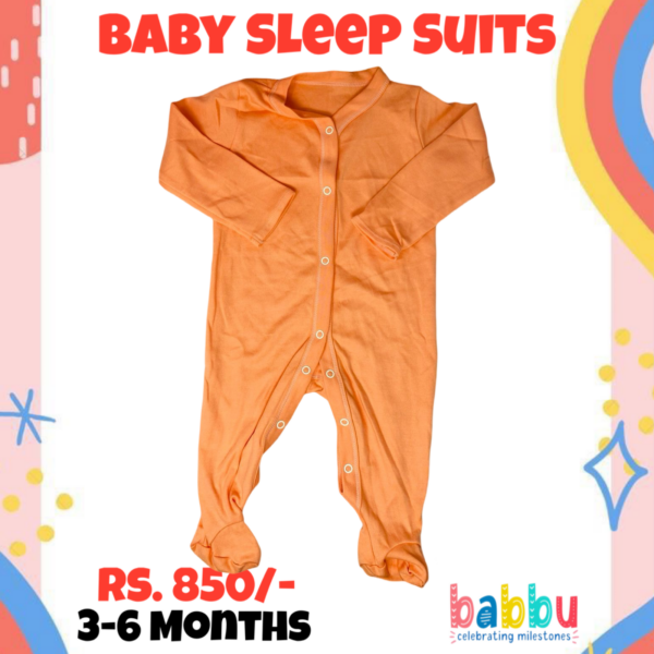 Sleep suits 3-6 Months - Orange