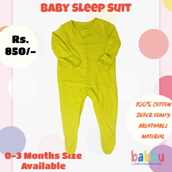 Sleep Suits 0-3 Months - yellow