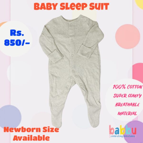 Sleep Suits Newborn - Brushed Beige