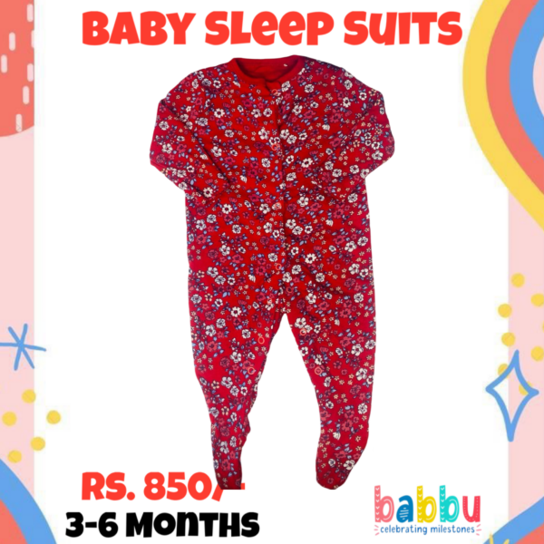 Sleep suits 3-6 Months - Red