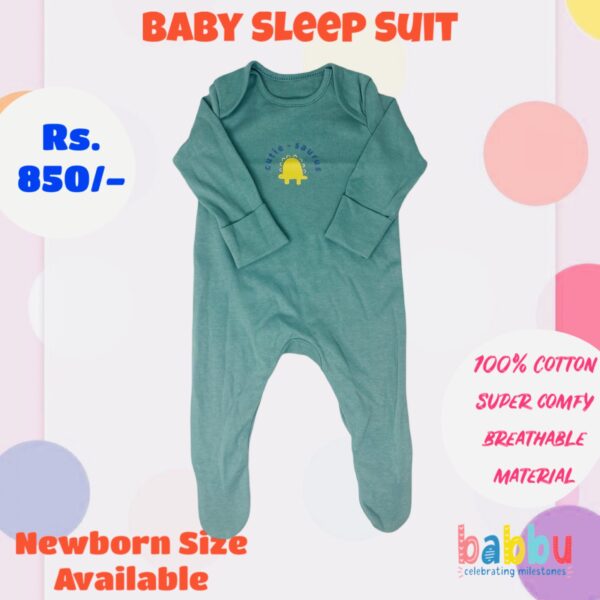 Sleep Suits Newborn - Green Dino