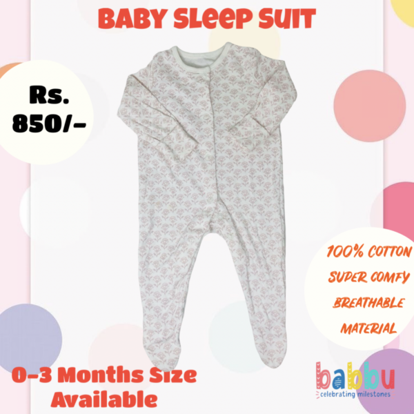 Sleep Suits 0-3 Months - Tulips