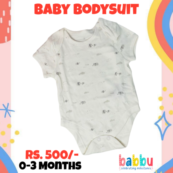 Bodysuits 0-3 Months - Tiny elephant & clouds