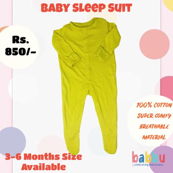 Sleep Suits 3-6 Months - yellow