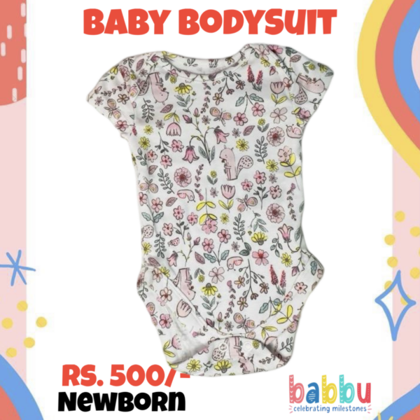 Bodysuits Newborn - Pink Flowers and Butterflies