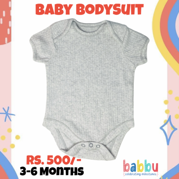 Bodysuits 3-6 Months - Grey Textured