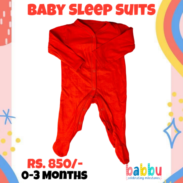 Sleep Suits 0-3 Months - Red